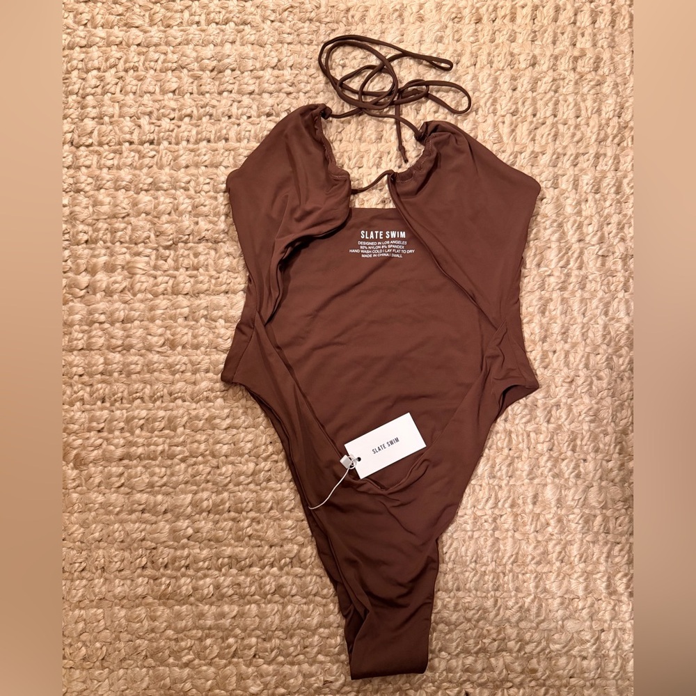 SOLD OUT Vesper One-Piece Swimsuit in Espresso - Picture 5 of 7